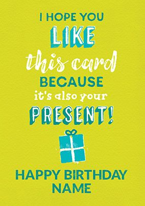 Also Your Present Personalised Card