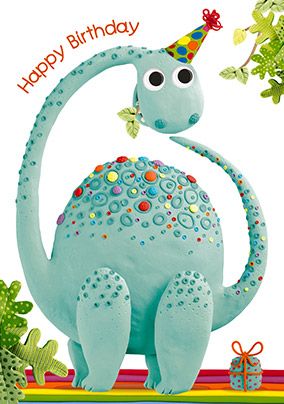 Happy Birthday Dinosaur Card