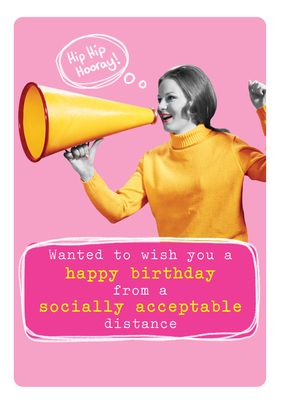 ZDISC - Happy Birthday from a Social Distance personalised Card