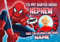Tap to view Ultimate Spider-Man Nephew Birthday Photo Card
