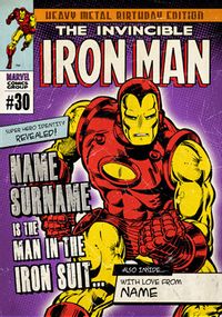 Marvel Comics - The Invincible Iron Man Birthday Card