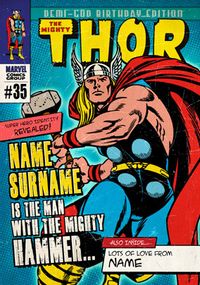 Marvel Comics - The Mighty Thor Birthday Card