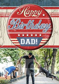 Tap to view Happy Birthday Dad Badge Photo Card