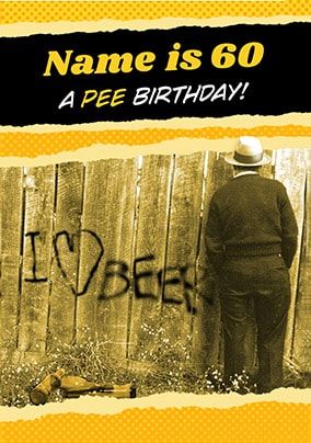 A Pee Birthday Card