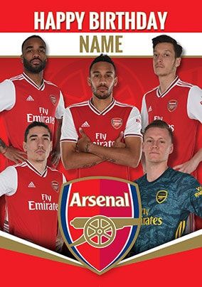Z DISC Arsenal Football Players Personalised Card