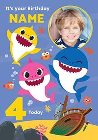 Baby Shark 4 Today Photo Card