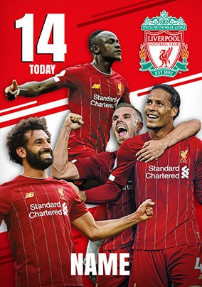 Liverpool Football Players Personalised Card