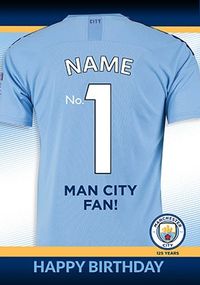 Man City Fan Personalised Card