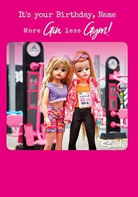 Sindy - More Gin Less Gym Personalised Card
