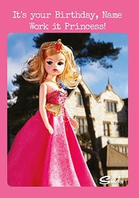 Sindy - Birthday Princess Personalised Card