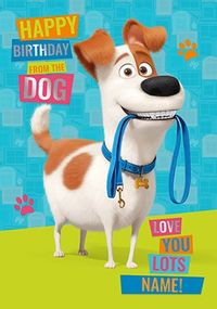 Tap to view Max Secret Life Of Pets Personalised Card