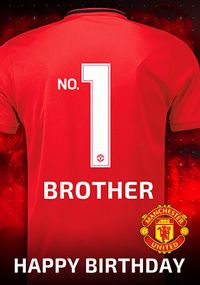 Tap to view Man United Brother Birthday personalised Card