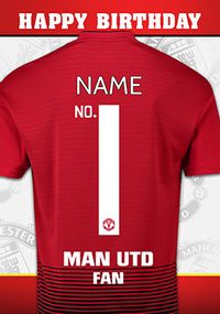 Manchester United - No 1 Fan Birthday Card