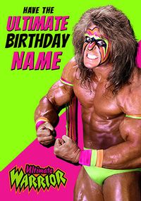 WWE - Ultimate Warrior Personalised Card