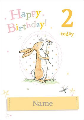 Guess How Much I Love You - 2 Today Personalised Card