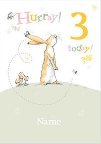 Tap to view Guess How Much I Love You - Hurray 3 Today Personalised Card