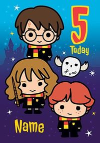 Tap to view Harry Potter - 5 Today Personalised Card