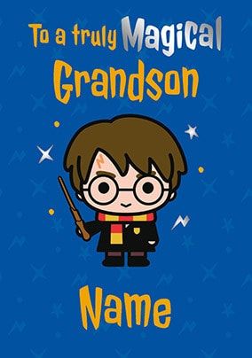 Harry Potter - Magical Grandson Personalised Card