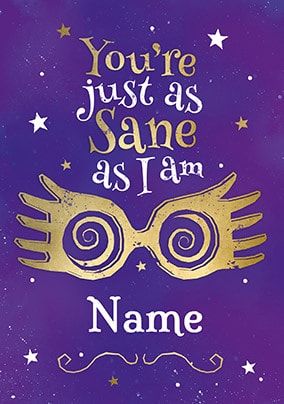 Harry Potter - Sane as Me Personalised Card