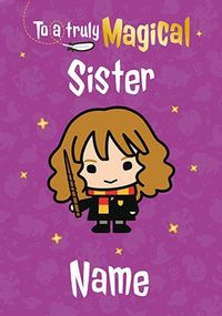 Tap to view Harry Potter - Sister Personalised Birthday Card