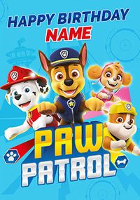 Tap to view Paw Patrol personalised Birthday Card
