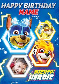 Tap to view Paw Patrol Heroic photo Birthday Card