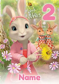 Tap to view Peter Rabbit look who's 2 personalised Birthday Card