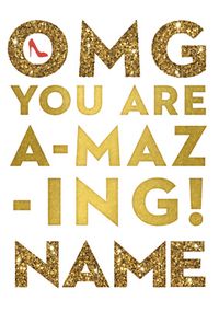 You Are Amazing Personalised Birthday Card