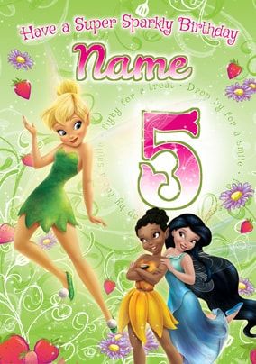 Disney Fairies Age 5 Birthday Card
