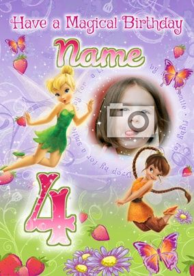 Disney Fairies Age 4 Photo Card