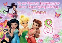 Disney Fairies Granddaughter Personalised Card