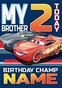 Tap to view Cars 3 Brother Birthday Card