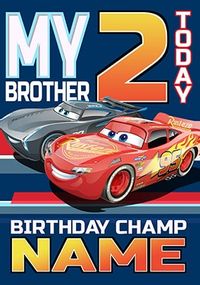 Cars 3 Brother Birthday Card