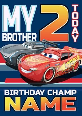 Cars 3 Brother Birthday Card
