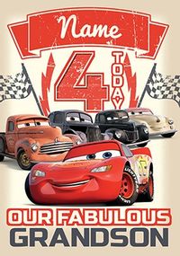 Tap to view Cars 3 Grandson Birthday Card
