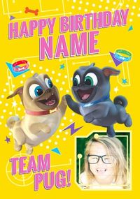 Puppy Dog Pals Photo Birthday Card