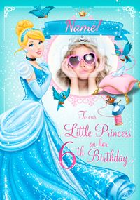 Tap to view Cinderella Photo Birthday Card - Disney Princess