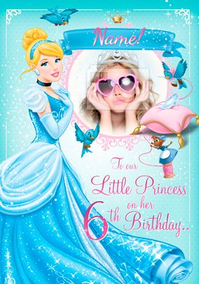 Cinderella Photo Birthday Card - Disney Princess