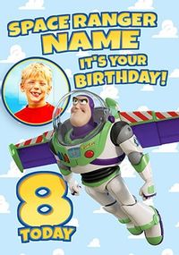 Toy Story Buzz Lightyear Photo Birthday Card