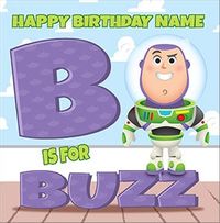 Toy Story - B for Buzz Birthday Card