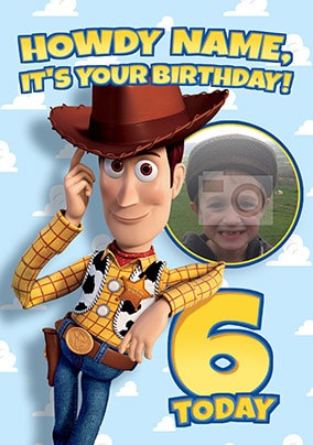 toy story woody   photo  card personalised with any name  birthday card 