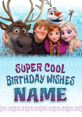 Frozen Super Cool Birthday Personalised Card