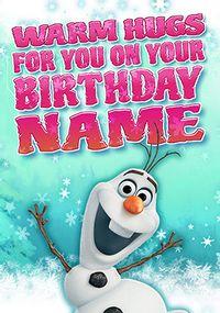 Tap to view Frozen Olaf Personalised Birthday Card