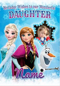 Frozen Wonderful Daughter Photo Card
