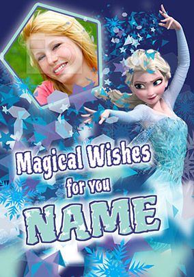 Elsa Frozen Photo Birthday Card