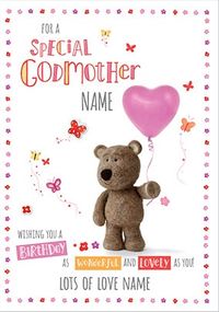 Tap to view Barley Bear Special Godmother Personalised Card