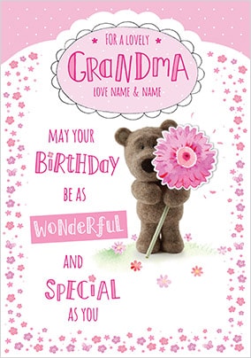 Details about   Happy Birthday Nanna Card Flowers Sentiment Verse Envelope Inc Pink Dear