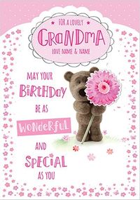 Barley Bear Grandma Personalised Birthday Card