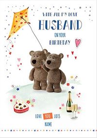 Tap to view Barley Bear Husband Birthday Personalised Card