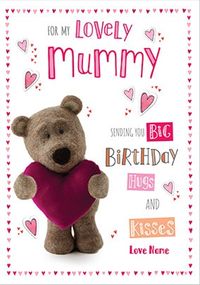 Barley Bear Lovely Mummy Personalised Birthday Card
